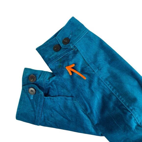 Covington Blazer Womens 14 Blue Velour Jacket Career Professional Work Office - Picture 9 of 16